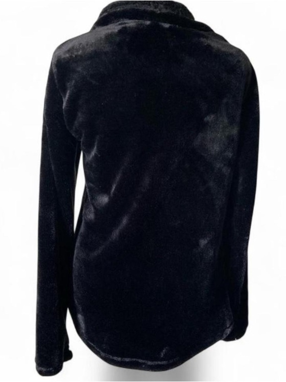 32 Degrees Heat Black Faux Fur Collared Light Jacket size Small - Picture 3 of 7
